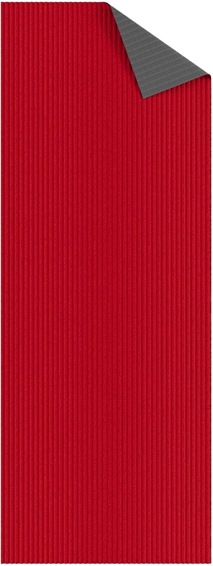 Ottomanson Mud Mat 2' x 2'7" Entryway Rug - Non-Slip Scraper Doormat for Muddy Paws, Dirt Trapping Indoor/Outdoor Mat for High-Traffic Areas, Kitchen, Garage, Patio, Red