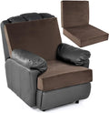 HOMBYS Foam Recliner Chair Cushions for Elderly, 4" Thick Chair Pads with Back Support for Office, Non-Slip Medium Firm Seat Cushion with Lumbar Pillow (Brown, 21.5" Backrest)