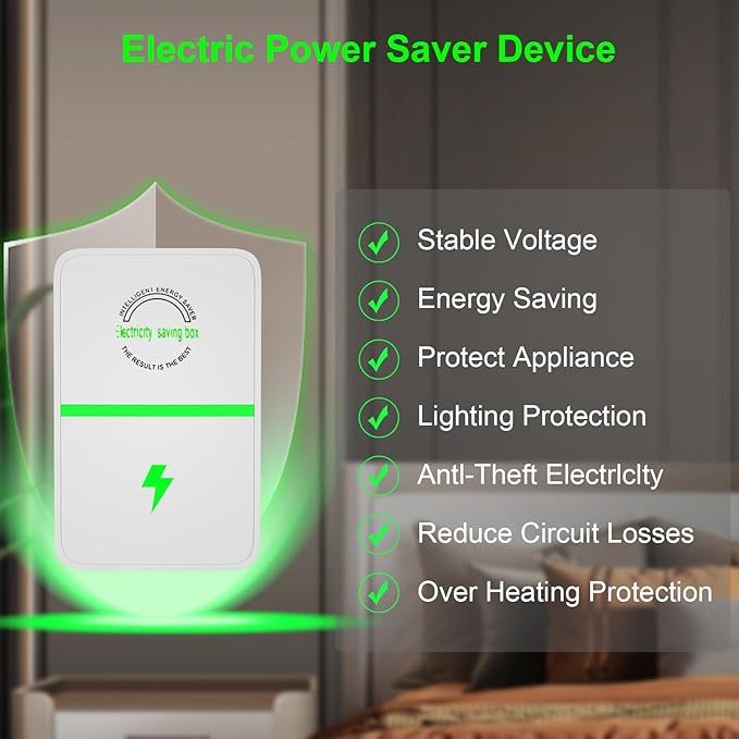 Power Saver Pro, 2025 New Power Saver Pro X, 6Pack Electricity Saving Box, Intelligent Stop Energy Watt Saving Device Reduces Energy Costs, Stabilize Voltage, US Plug, 90V-250V, 30kW