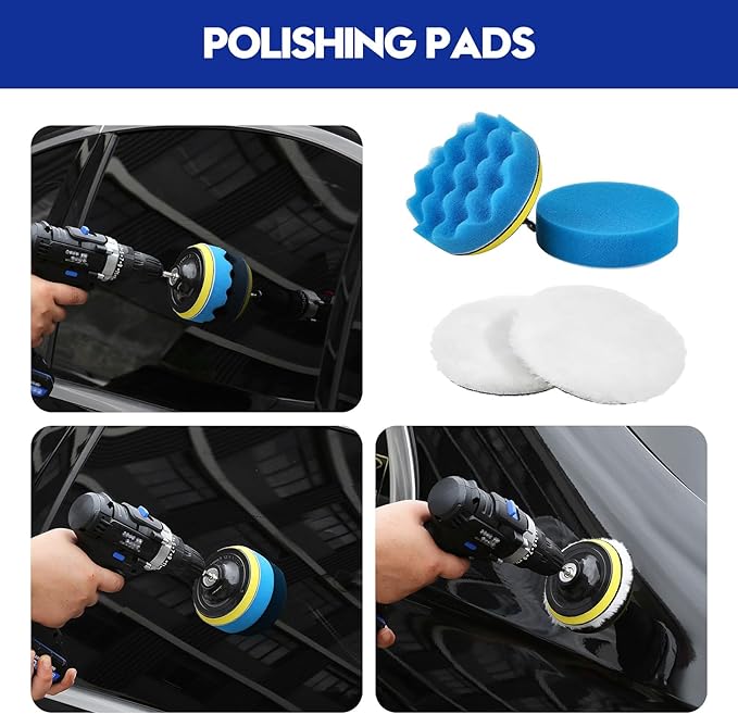 35Pcs Car Detailing Kit, Car Detailing Brush Set, Car Wash Cleaning Kit, Car Detailing Brushes, Professional Car Care Kit for Interior Exterior Wheels, Blue