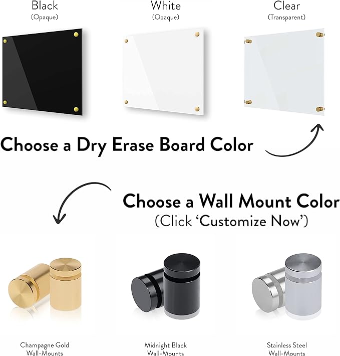 Ships Next Day, Made in USA - Acrylic Dry Erase Board | Non-Magnetic Dry Erase Board | Hanging Frameless White Board | Acrylic for Office, School and Home Walls | for Kids & Adults (White - 24x30)