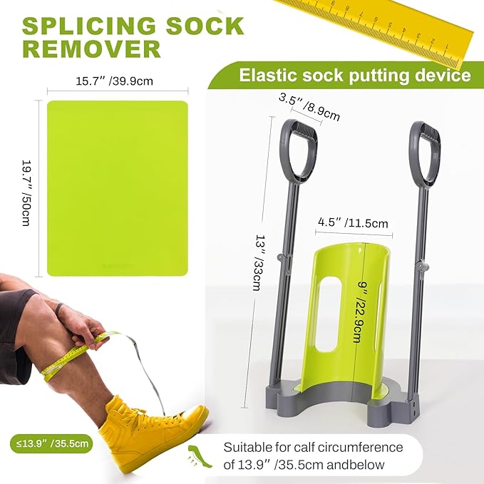 Compression Sock Aid Device | with Silicone Anti Slip Mat, Make The Compression Stockings Fit Properly | Sock Aid Device for Seniors | Sock Assistant Device