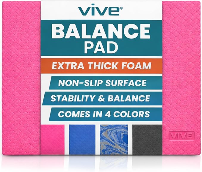 Vive Balance Pad - Foam Large Yoga Mat Trainer for Physical Therapy, Stability Workout, Knee and Ankle Exercise, Strength Training, Rehab - Chair Cushion for Adults, Kids, and Travel