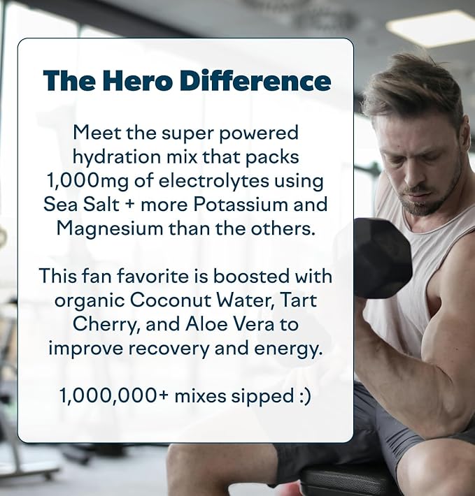 Feel Goods Hydration Hero, Variety Pack, 1,000mg Electrolytes Powder, Sugar Free, Magnesium, Organic Aloe Vera, L Theanine, Vitamin C, Vegan, Non GMO, On The Go Electrolyte Packets, 12 Count