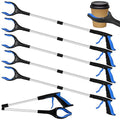 6 Pack 32 Inch Commercial Trash Grabber for Elderly Assist, Heavy Duty Lightweight Reacher with Ergonomic Handle & Non-Slip Grip, Multi-Use Outdoor Home Garden Cleanup Mobility Aid Tool