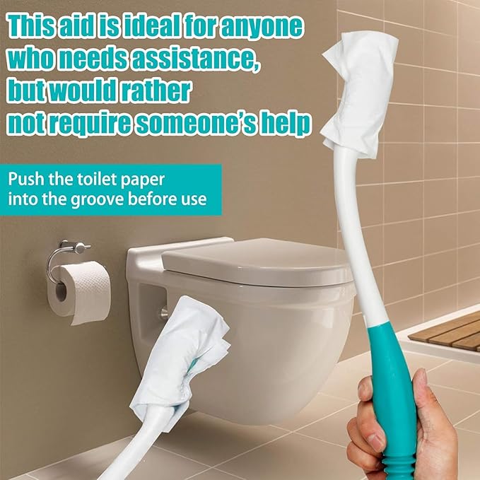15" Long Reach Comfort Butt Wiper Tools,Wiping Wand Toilet Aid for Wiping,Handicap Assistance for Bottom, Personal Hygiene,Seniors,Surgery Recovery Handicap Accessories for Daily Living
