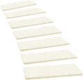 PURE ERA Carpet Stair Treads Ultra Plush Soft Indoor Stair Protectors Pet-Friendly Non-Slip Skid Resistant Tape Free Washable Reusable 8 x 30 inch (2 Pieces,White)