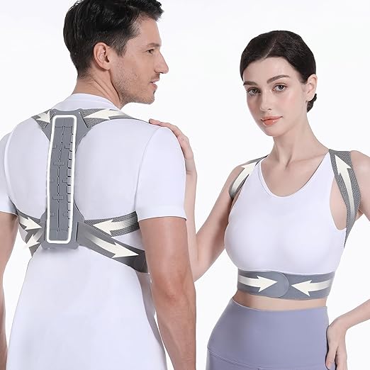 OFIR Innovative Counter-Curve Mechanics Back Brace Posture Corrector for Women, High Elasticity & Premium Material Blend Back Posture Corrector for Men, Upgraded 3D Diamond Padding Airflow Brace