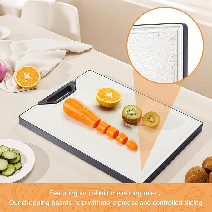 Stainless Steel Cutting Board, Double-Sided Cutting Board with Knife Sharpener, Stainless & Wheat Straw PP, Food-Grade Metal Chopping Board for kitchen, Large Size 16"x11"