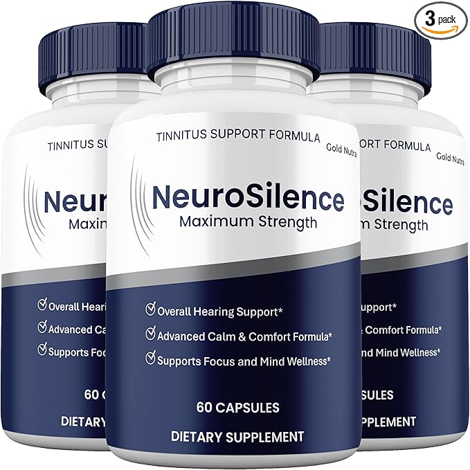 Neuro Silence Capsules, Maximum Strength Hearing and Brain Supplement, Advanced Premium Formula, NeuroSilence Pills (3 Pack)