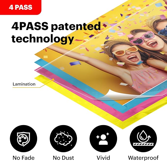 KODAK Dock Plus 4Pass Instant Photo Printer (4x6 inches) + 90 Sheets Gift Bundle