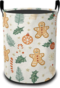 Laundry Basket-Cute Gingerbread Man Foldable Waterproof Oxford Cloth Funny Tote Bag Laundry Hamper Clothes Storage Bucket Organizer For Bathroom/Laundry Storage/Bedroom Storage Basket