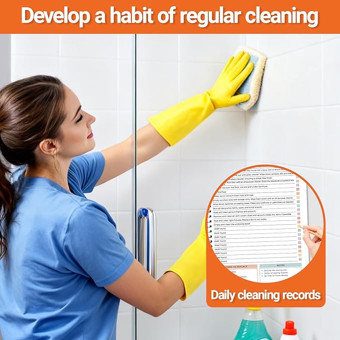 ADHD Cleaning Planner, Editable Cleaning Planner DIY Organizing Planning Notebook for Adults Home Family Daily Tasks Chart