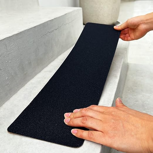 S&X Stair Treads Anti-Slip Tape,6 Inch X 24 Inch,(5-Pack) – Triple Layered Protection – Comfortable Anti-Slip Protection for All Slippery Surfaces – Weather Resistant Heavy Duty Tape