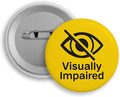Visually Impaired Information Badge, Partially Sighted Badge, Nonverbal Communication Aid for Visual Impairment, Accessible Pin, Hidden Disability Awareness, 2.2"