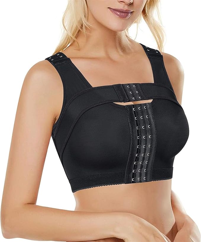BRABIC Womens' Front Closure Post-Surgery Posture Corrector Bra Shaper Tops with Breast Support Band