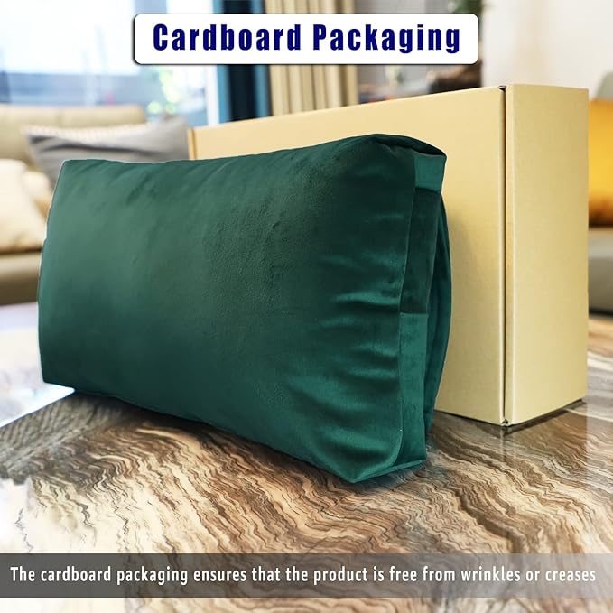 Non-Slip Head Pillow for Recliners - Neck Support Cushion with Velvet Cover for Pain Relief at Home, Office and Travel (Green)