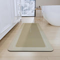 Bath Mat, Bathroom Mat Rugs Super Absorbent Shower Mats Non Slip Quick Dry Thin Rubber Mats for Bathroom Floor Fit Under Door, Shower Rug for Bathtub, Shower, Beige