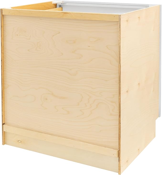 Quicklock RTA (Ready-to-Assemble) | Base Kitchen Cabinets - Shaker Style | Made in America (Pure White, 27" Wx34.5 Hx24 D Base)