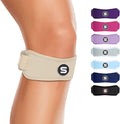 Sleeve Stars Swedish Brand Patellar Tendon Support Strap for Women & Men Effective Osgood Schlatter Knee Brace Youth & Kids Knee Brace with 3 Adjustable Length fits 12"-24" (Single/Beige/Adult)