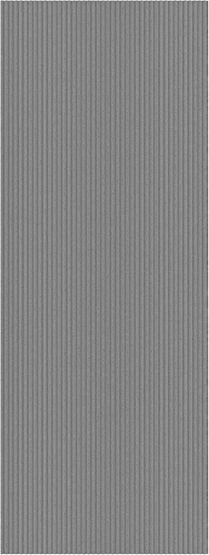 Ottomanson 2' x 7' Hallway Runner with Scraper Pile - Extra Durable Non-Slip Rug Mat for Indoor & Outdoor Use - Ideal for Kitchen, Entryway, Patio & Garage - High-Traffic Carpet, Gray