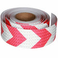 Red and White Reflective Tape Outdoor Waterproof 3 inch X 66 feet, High Visibility Hazard Conspicuity Safety Marking Tape