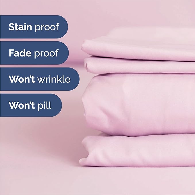 Queen 6 Piece Sheet Set - Cooling & Breathable Bed Sheets - Hotel Luxury Bed Sheets for Women, Men, Kids & Teens - Bedding w/Deep Pockets & Easy Fit - Soft & Wrinkle Free - Queen Light Pink Sheets
