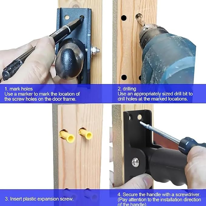 2pack Doorway Flip Assist Handle, Door Assistant Support Grip Handle, Doorway Stair Assist Grab Bar for Seniors, Elderly, Disabled, Handicap and Injured People (2)