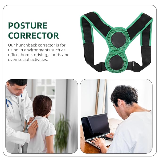 GLEAVI Posture Corrector Back Brace Adjustable Upper Back Support Belt for Men and Women Hunchback Spine Straightener