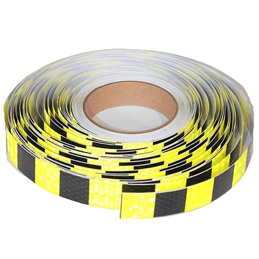 Reflective Tape Outdoor Waterproof 1 inch X 166 feet, High Visibility Hazard Conspicuity Warning Safety Industrial Marking Tape