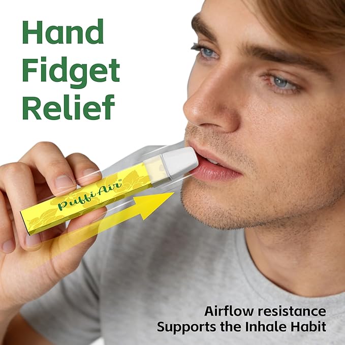 Herbal Diffuser with Extracts of Mullein, Thyme & Mint + Air Inhaler with Mullein Essential Oils, Nicotine-Free Smokeless – 2 Pcs | Reduce Cravings & Fatigue, Lung Comfort & Breathing Support