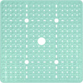 Reetual XL Shower Mat Non Slip - 27x27 Bath Mat for Shower Stall or Large Bathtub Mat with 240 Powerful Suction Cups and Drain Holes. Black Shower Mats for Bathroom (Aqua Green)