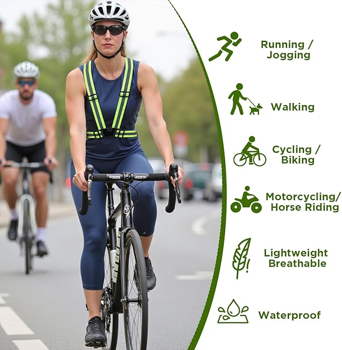 cobee 20 Pcs High Visibility Reflective Vests, Adjustable Safety Vests with Quick Release Buckle Bright Yellow Reflector for Running Cycling Construction