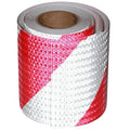 Red and White Reflective Tape Outdoor Waterproof 8 inch X 66 feet, High Visibility Hazard Conspicuity Industrial Marking Tape