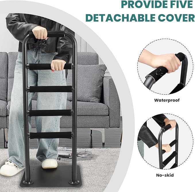 Couch Stand Assist, Stand Assist Aid for Elderly, Heavy Duty Standing Aids & Supports with Non-Slip Covers, Five Heights Sit to Stand Lift