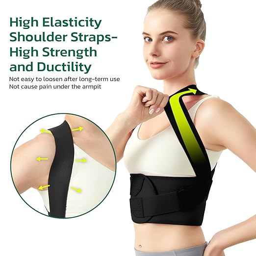 Posture Corrector for Women - Lightweight and Breathable Back Brace for Pain Relief, Rounded Shoulders and Hunchback, Compact & Portable with Fashionable Design, Invisible Under Clothes Blue M