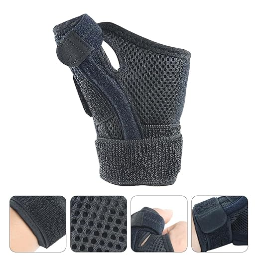 Adjustable Thumb Splint with Wrist Support Brace for Breathable Lightweight Thumb Stabilizer Fit for Left and Right Hand Comfortable Wrist Support