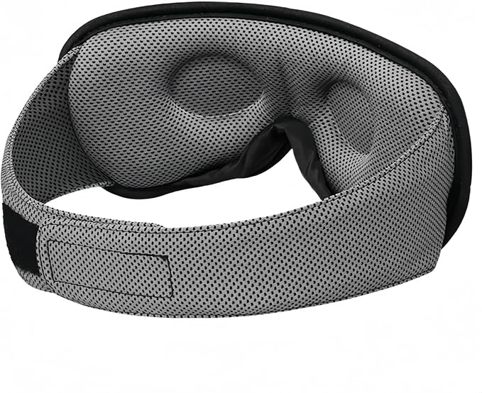 Soft 3D Sleep Mask for Sensitive Skin, Full Light Blocking and Breathable Eye Shade with Adjustable Strap, Comfortable Fit for Night Sleeping, Travel-Friendly with Storage Bag for Men and Women