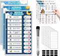 Upgraded Slider 3 in 1 Bedtime/Morning/Weekly Routine Chart for Kids, Magnetic Chore Chart for Kids with 99 Stickers, Cute Visual Schedule for Kid