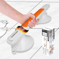 Showers Bathtubs Grab Bars, Slip Grip Handrails, Heavy Duty Anti Slip Grip, Removable Safety Rail, Cup Handle with Pressure Indicator, No Drill Installation, Safety Support (Orange)