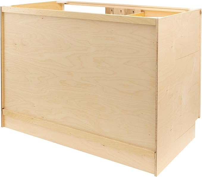 Quicklock RTA (Ready-to-Assemble) | Base Kitchen Cabinets - Shaker Style | Made in America (Raw Maple, 42" Wx34.5 Hx24 D Blind Corner)