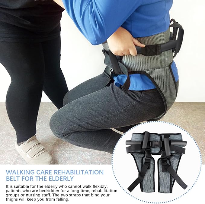 Transfer Belt with Leg Loops, Durable and Wear Resistant Geriatric Walking and Toddler Belt, Medical Nursing Safety Gait Assist Device for Bariatrics Pediatric Elderly Occupational Supplies