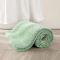 MIULEE Extra Thick Non Slip Bathroom Rug Shaggy Soft Bath Mat Plush Microfiber Absorbent Water for Shower Tub Machine Washable (Sage Green, 16x24 Inches)