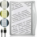 MagniPros 5X [Rechargeable] Large Ultra Bright LED Page Magnifier with Anti-Glare Lens & 3 Stepless Color Light Modes to Relieve Eye Strain-Ideal for Reading Small Prints, Low Vision and Seniors