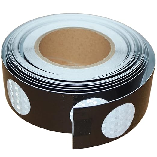 Black White Reflective Tape 2 inch Wide, Outdoor Waterproof Hazard Conspicuity Warning Industrial Marking Tape (166 feet)