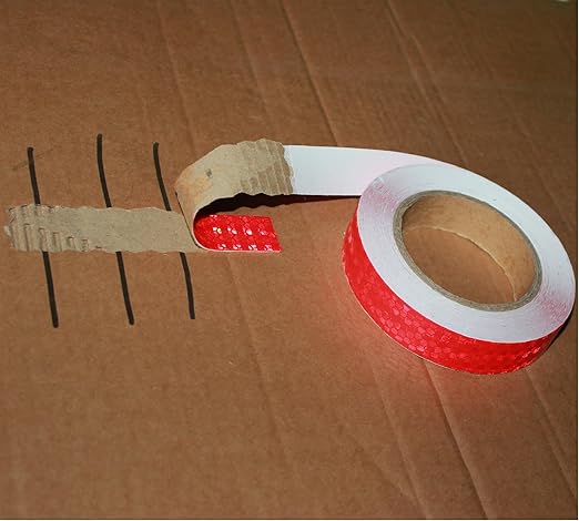 Industrial Reflective Tape Red Outdoor Waterproof 1 inch, High Visibility Hazard Conspicuity Safety Marking Tape (66 feet)