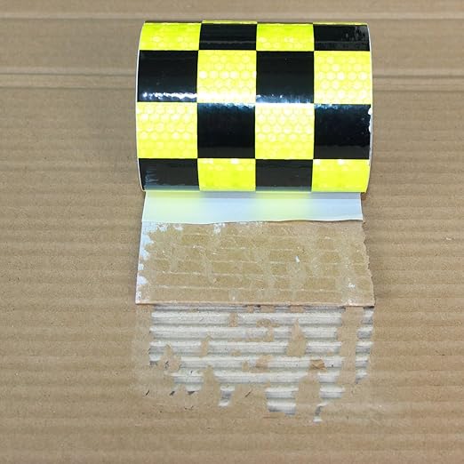 Reflective Tape 4 inch X 10 feet, Outdoor Waterproof Hazard Conspicuity Safety Warning Industrial Marking Tape