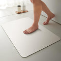 White Bath Mat, Bathroom Rugs Non Slip Washable Thin Absorbent Quick Dry Bath Mat Fits Under Door Bathroom Floor Mat Perfect for Bath, Shower, or Sink 16"x24" White