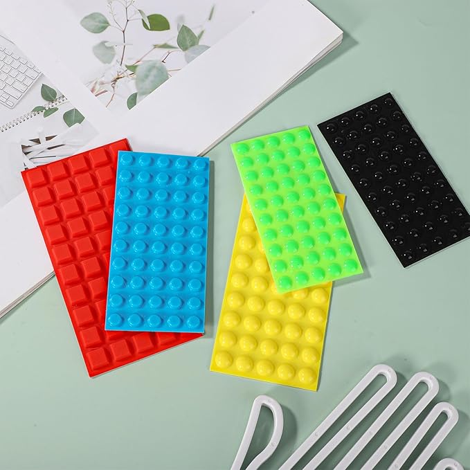 250pcs Bump Dots for Visually Impaired, Assorted Sizes Adhesive Silicone Braille Stickers Low Vision Aids Tactile Dots for Blind & Elderly (Black, Red, Green, Yellow, Blue)