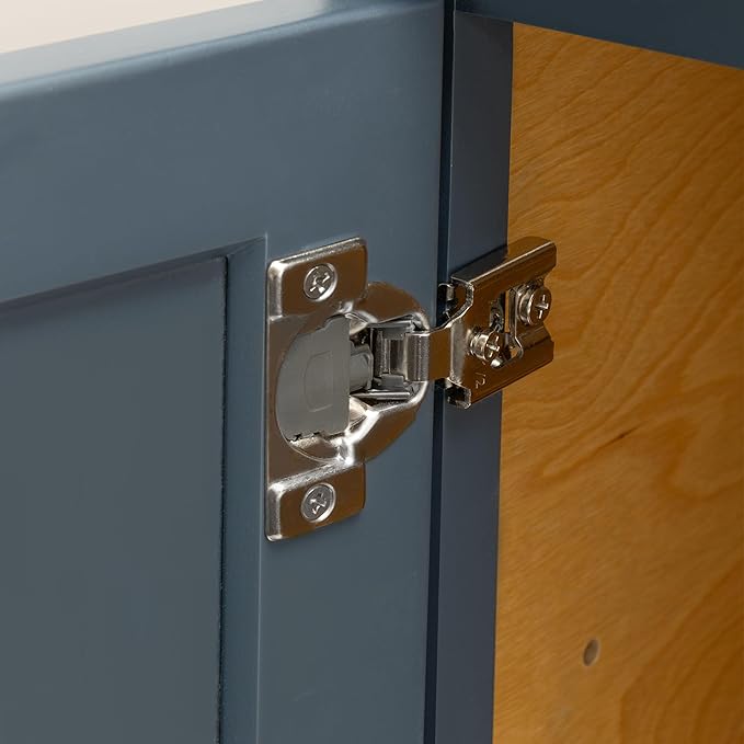 Quicklock RTA (Ready-to-Assemble) | Base Kitchen Cabinets - Shaker Style | Made in America (Needlepoint Navy, 36" Wx34.5 Hx24 D Sink Base)